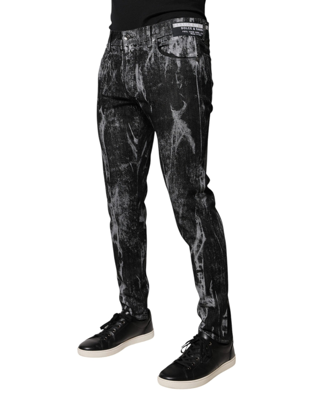Jeans skinny en coton multicolore à motif tie-dye de Dolce &amp; Gabbana