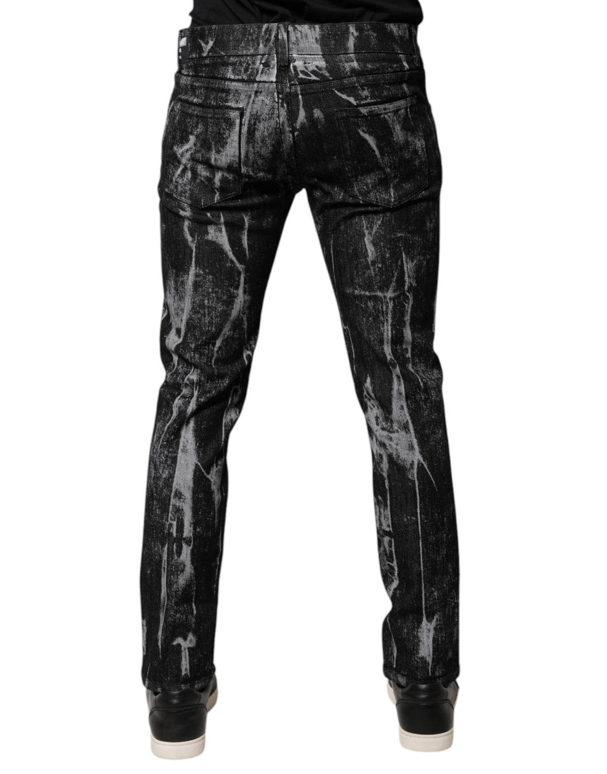 Jeans skinny en coton multicolore à motif tie-dye de Dolce &amp; Gabbana