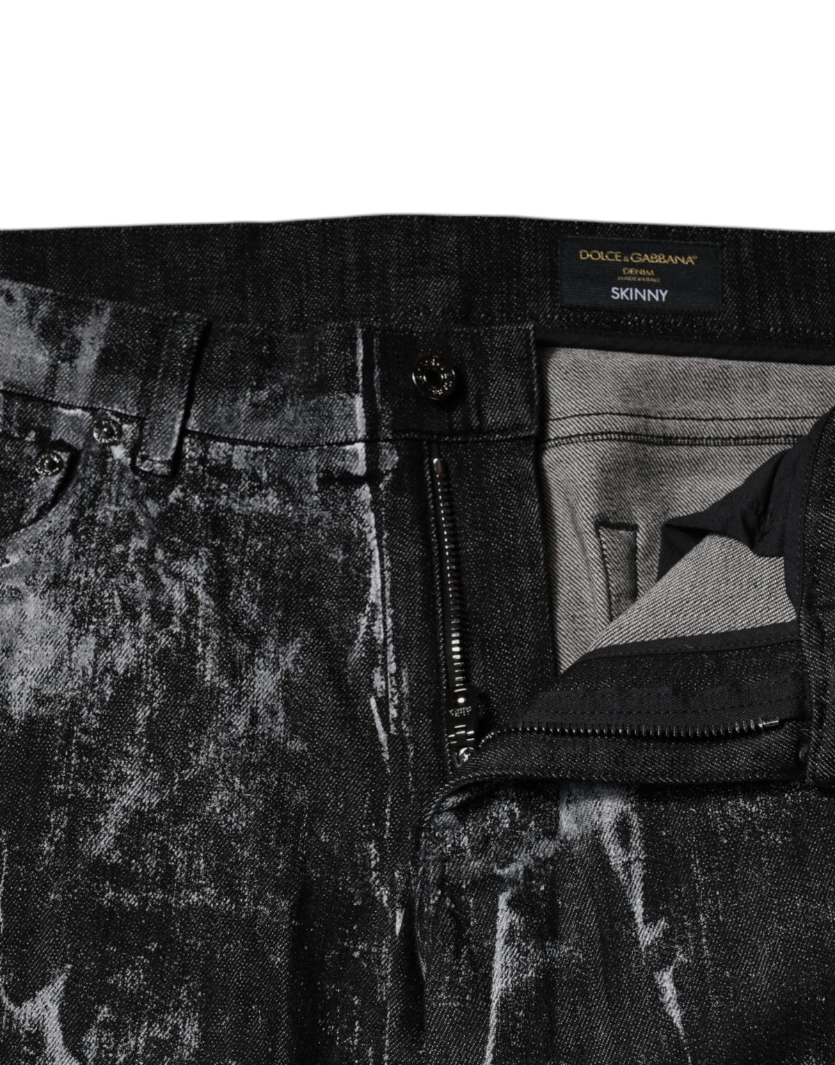 Jeans skinny en coton multicolore à motif tie-dye de Dolce &amp; Gabbana