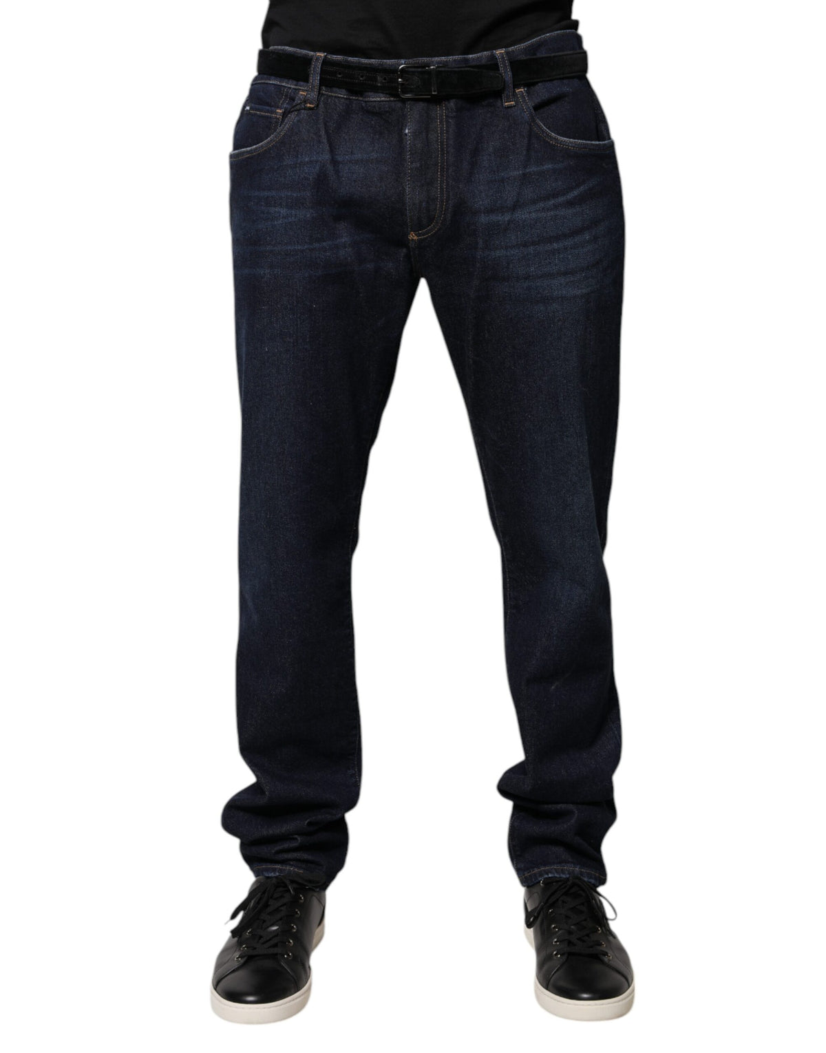 Jeans skinny en coton bleu foncé Dolce &amp; Gabbana