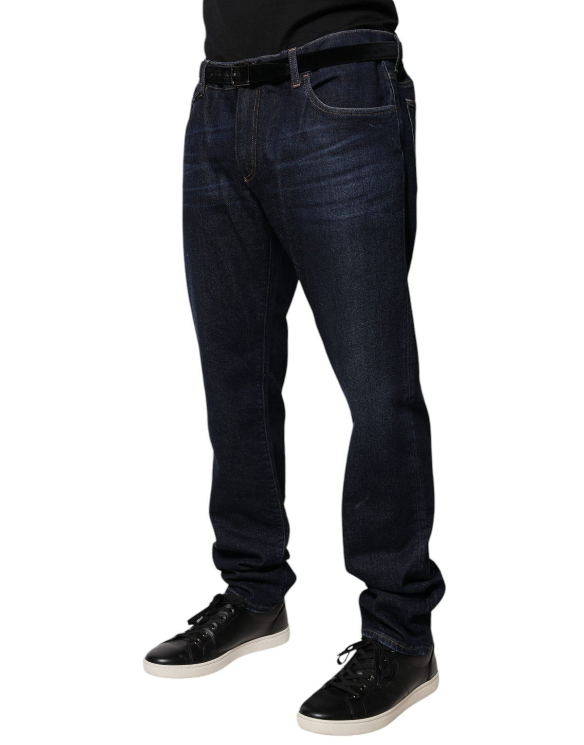 Jeans skinny en coton bleu foncé Dolce &amp; Gabbana