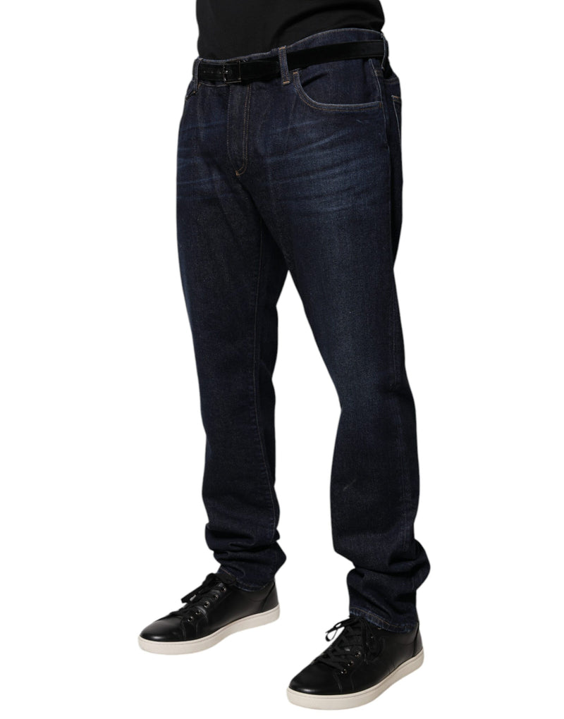 Dolce &amp; Gabbana donkerblauwe katoenen skinny jeans