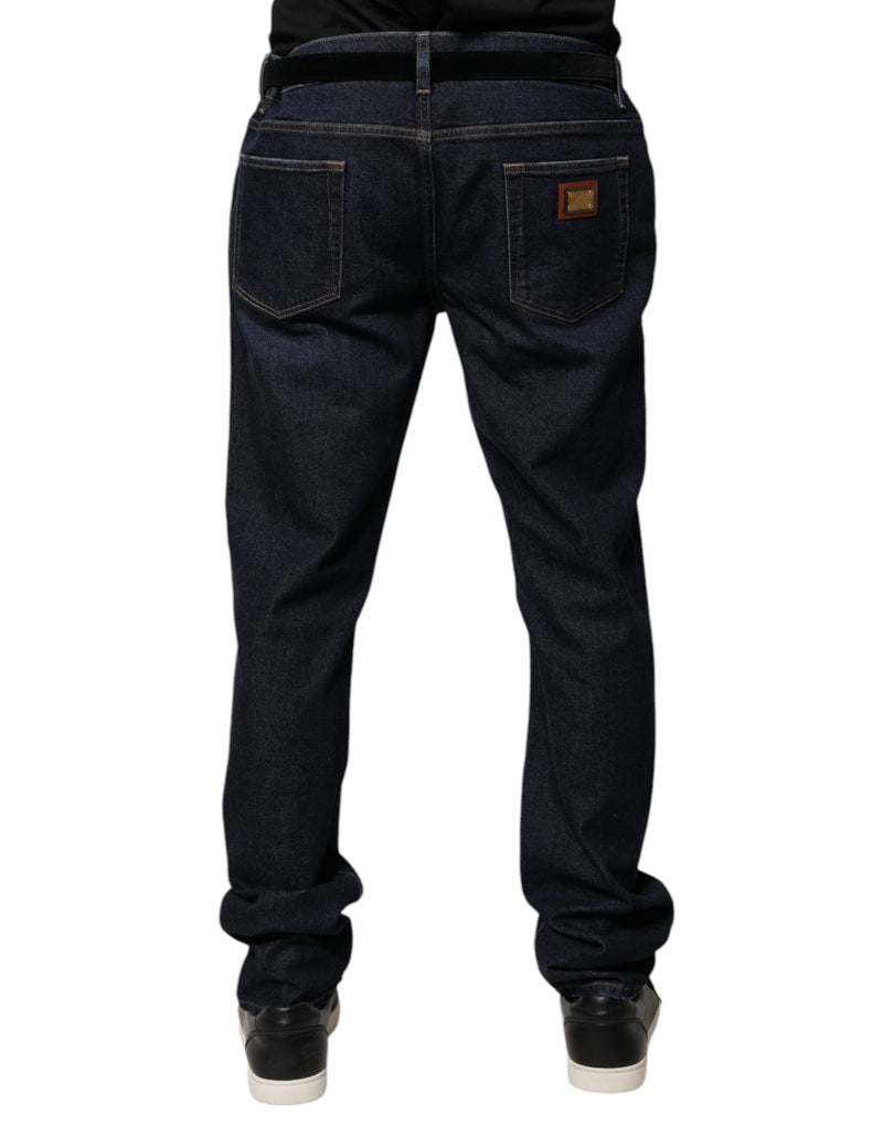 Dolce &amp; Gabbana donkerblauwe katoenen skinny jeans