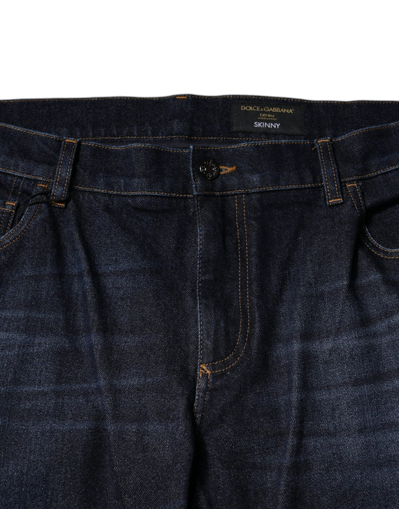 Dolce &amp; Gabbana donkerblauwe katoenen skinny jeans