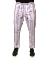 Pantalon skinny en coton à rayures blanches Dolce &amp; Gabbana
