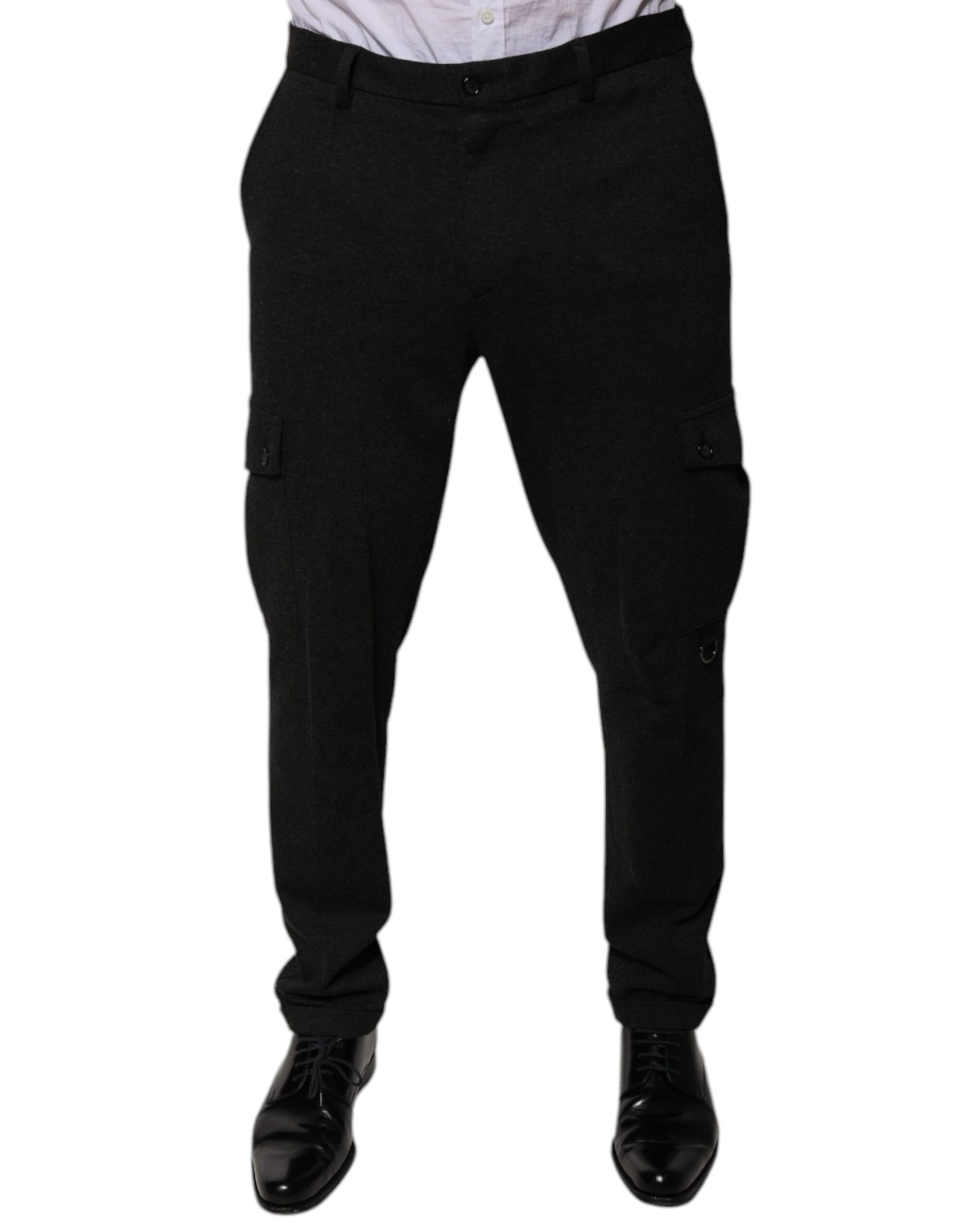 Pantalon cargo décontracté noir en viscose pour homme de Dolce & Gabbana