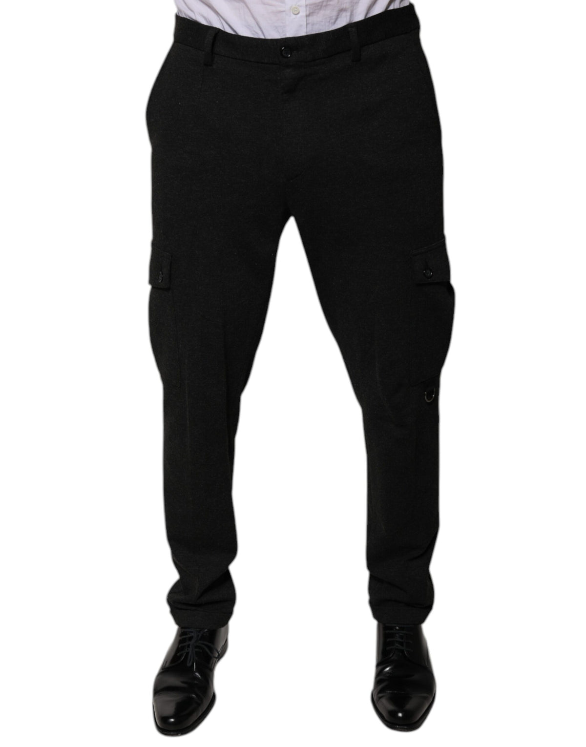 Pantalon cargo décontracté noir en viscose pour homme de Dolce &amp; Gabbana