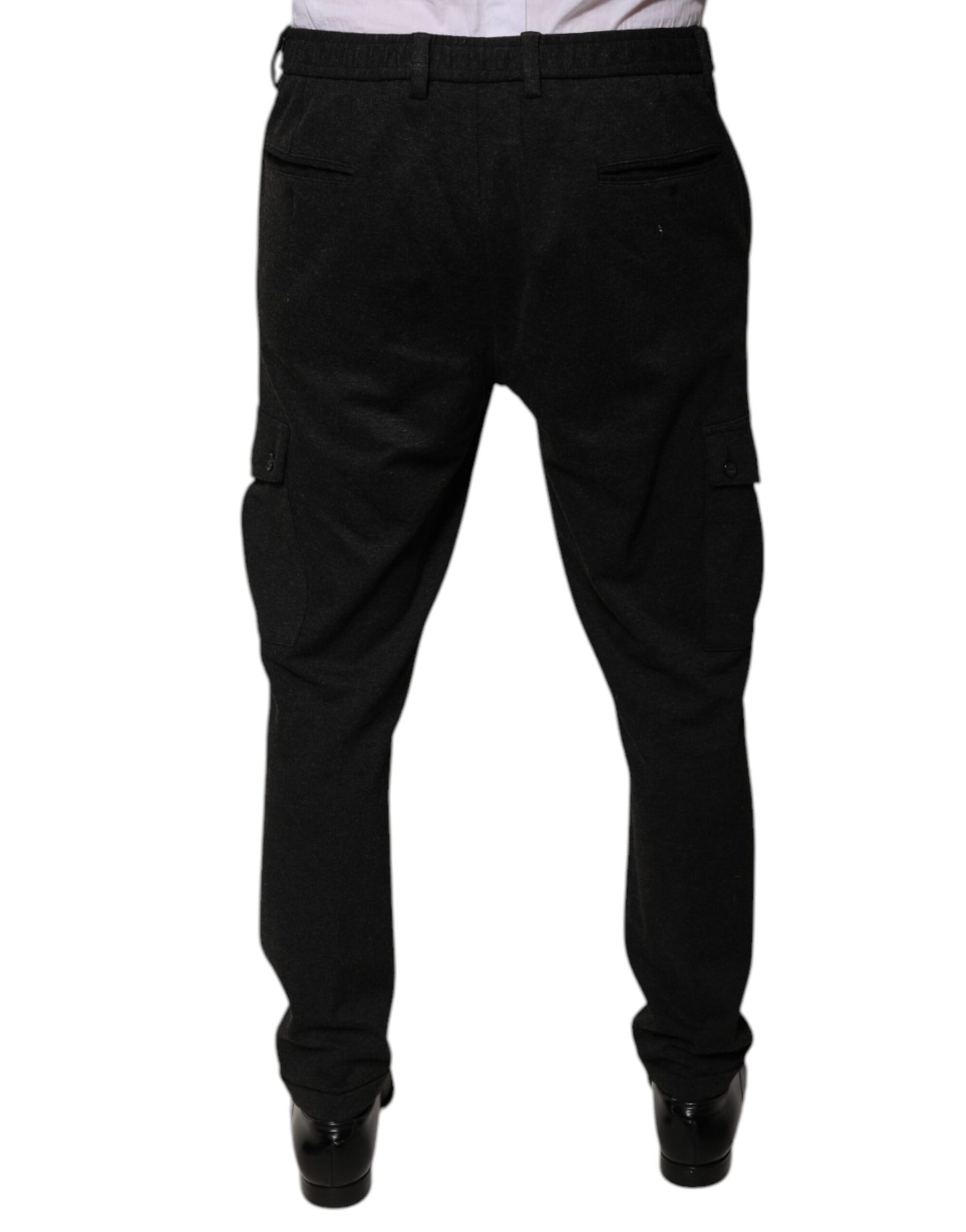 Pantalon cargo décontracté noir en viscose pour homme de Dolce & Gabbana