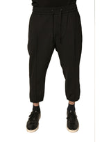 Pantalon de jogging en laine noire Dolce &amp; Gabbana