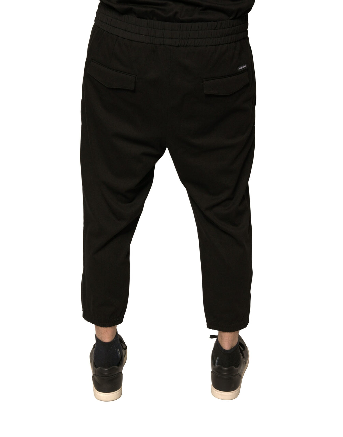 Pantalon de jogging en laine noire Dolce &amp; Gabbana