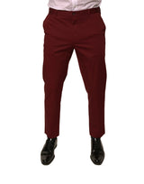 Pantalon tailleur slim en coton marron pour homme de Dolce &amp; Gabbana