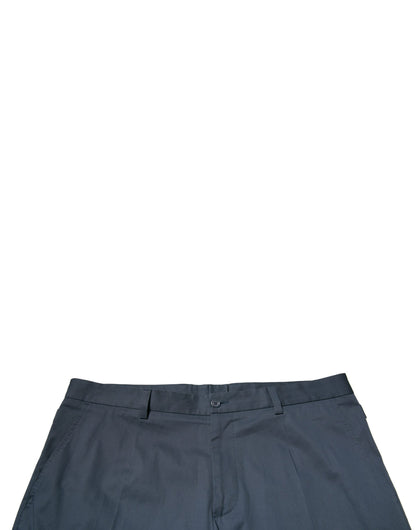 Dolce & Gabbana Blauwe Katoenen Slim Fit Broek voor Heren
