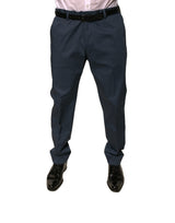 Pantalon habillé slim en coton stretch bleu foncé pour homme Dolce &amp; Gabbana
