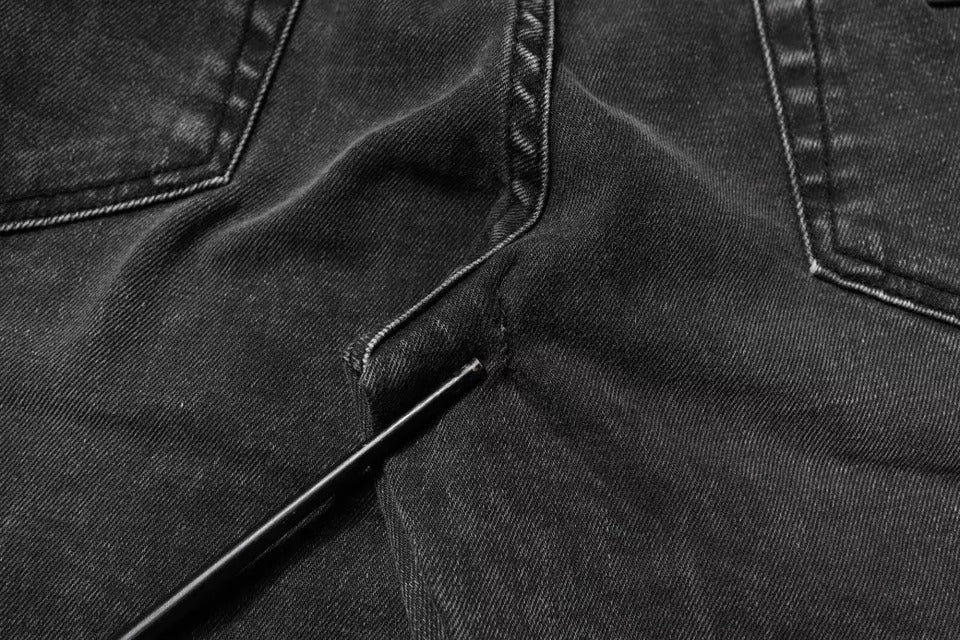 Pantalons en jean skinny en coton extensible noir avec logo Dolce &amp; Gabbana