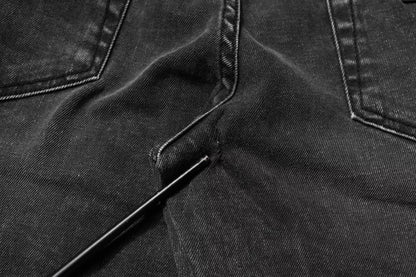 Pantalons en jean skinny en coton extensible noir avec logo Dolce & Gabbana