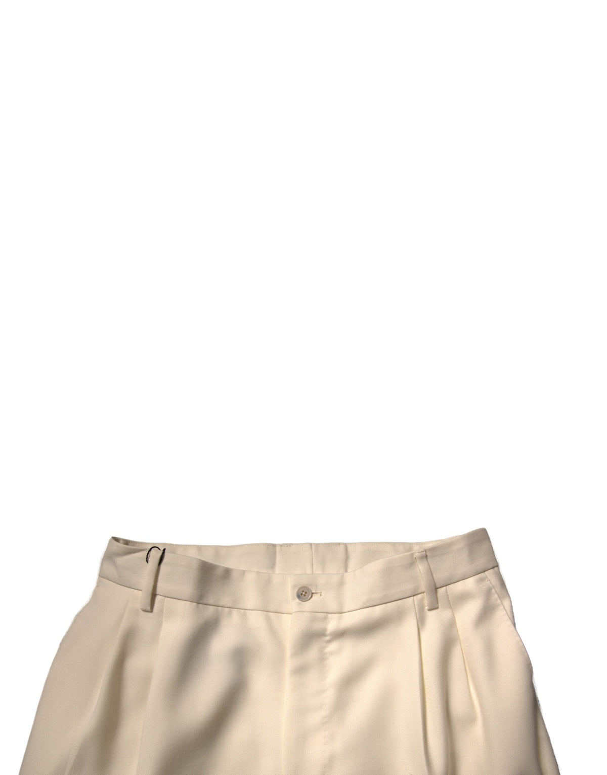 Dolce & Gabbana Off White Straight Dress Pants - Authentic Luxury