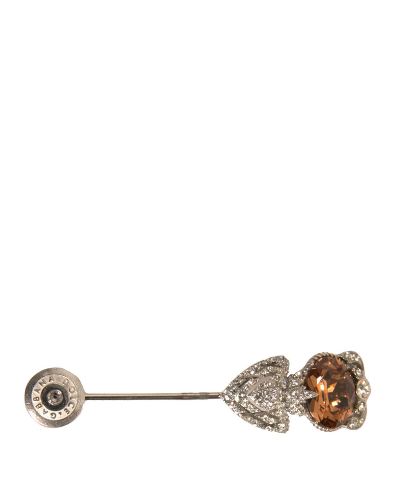 Broche de col Dolce & Gabbana en argent sterling 925 avec cristaux