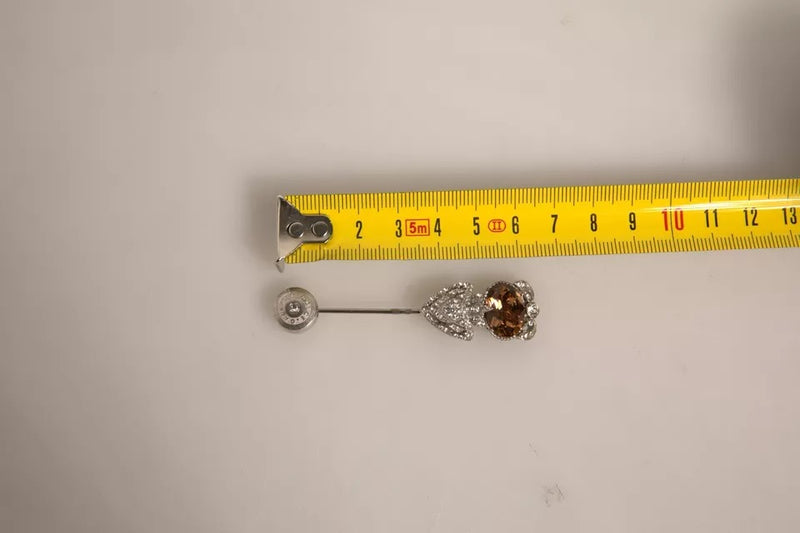 Broche de col Dolce & Gabbana en argent sterling 925 avec cristaux