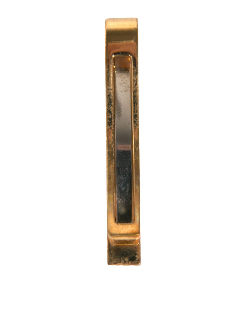 Dolce &amp; Gabbana goudkleurige stropdasclip met messing logo en merklogo