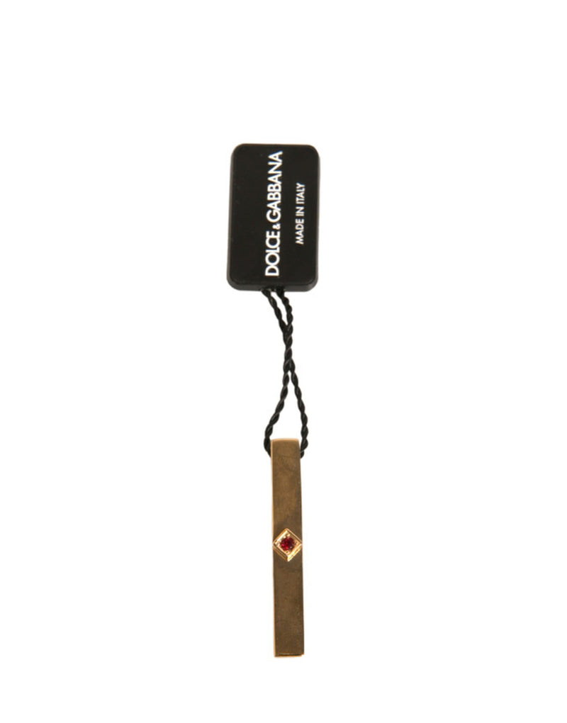 Dolce &amp; Gabbana gouden messing kristal merk stropdas clip bar