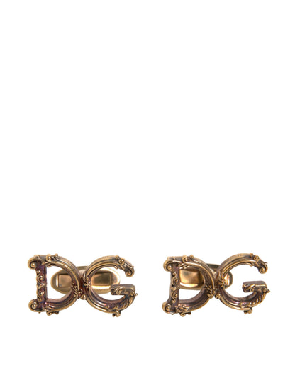 Dolce &amp; Gabbana manchetknopen met DG-logo in goudkleurig 925 sterlingzilver