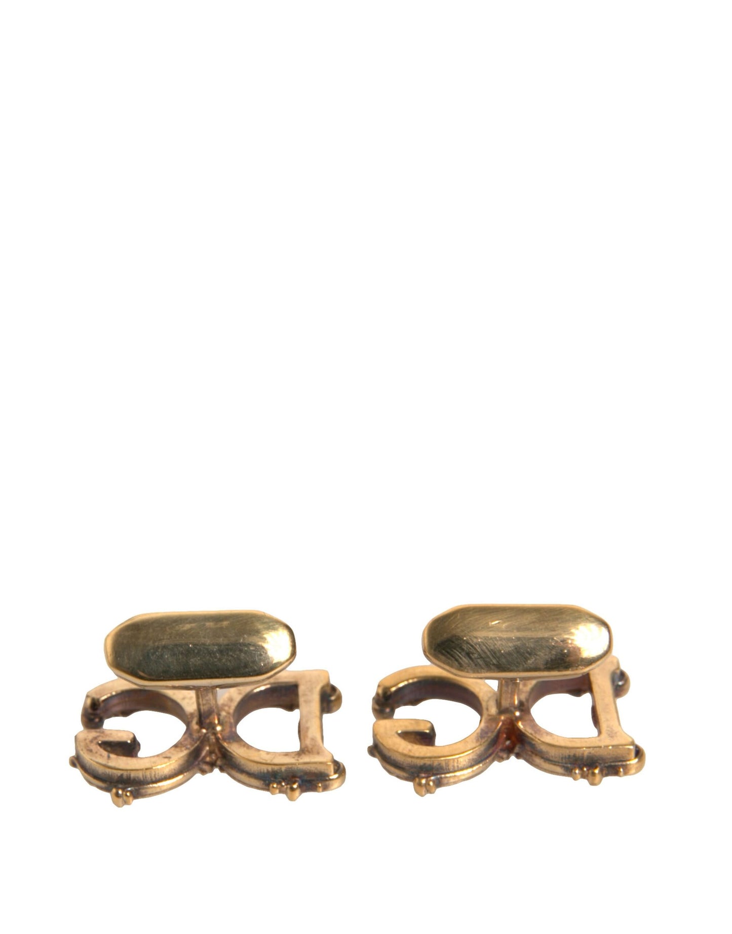 Dolce &amp; Gabbana manchetknopen met DG-logo in goudkleurig 925 sterlingzilver