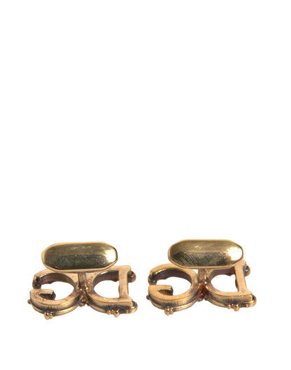 Dolce &amp; Gabbana manchetknopen met DG-logo in goudkleurig 925 sterlingzilver