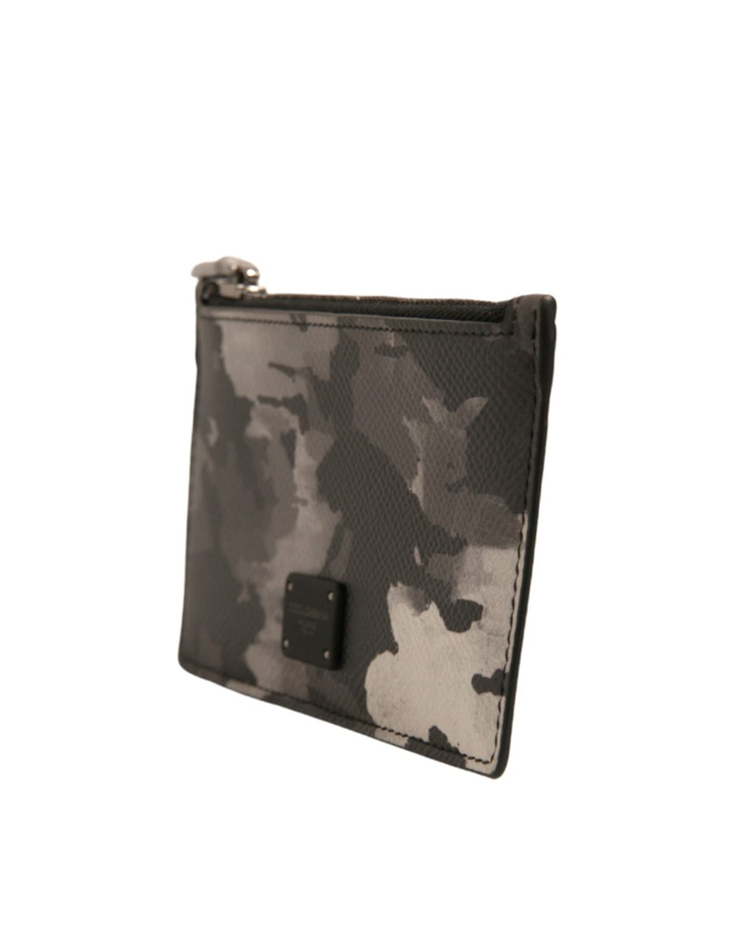 Dolce & Gabbana Multicolor Camouflage Logo Plaque Muntenportemonnee