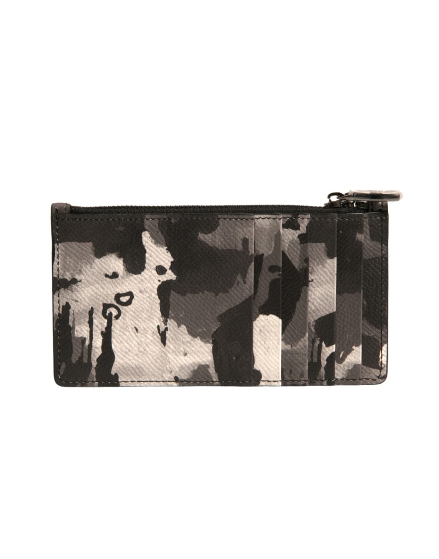 Dolce & Gabbana Multicolor Camouflage Logo Plaque Muntenportemonnee