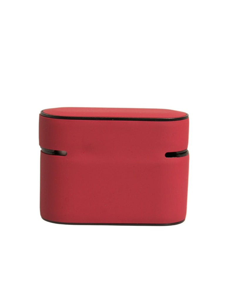 Dolce & Gabbana Red PVC Embossed Logo Airpods Case