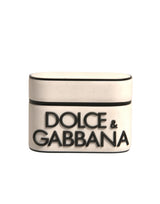 Dolce & Gabbana White PVC Embossed Logo Airpods Case