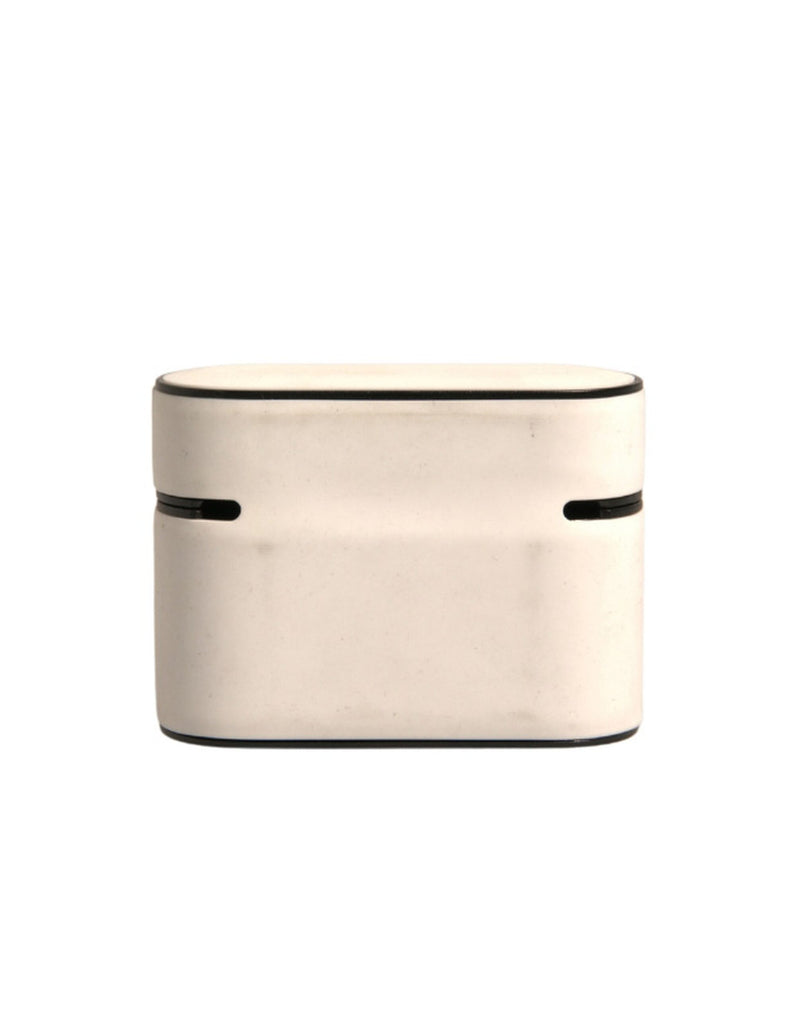 Dolce & Gabbana White PVC Embossed Logo Airpods Case