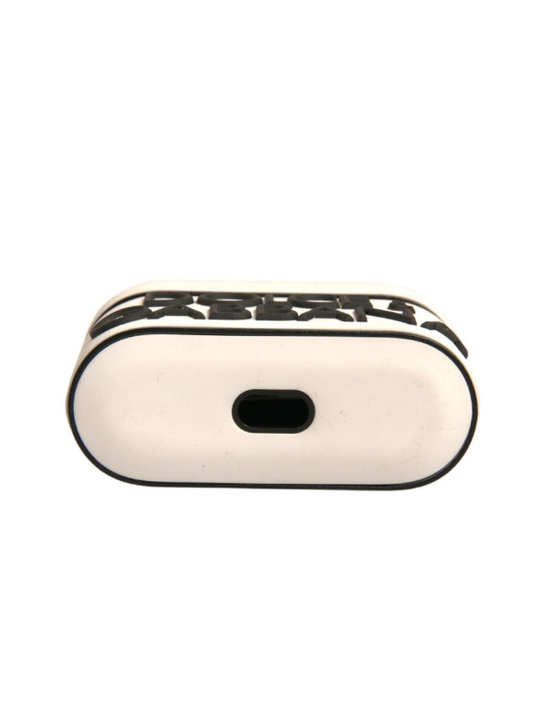 Dolce & Gabbana White PVC Embossed Logo Airpods Case