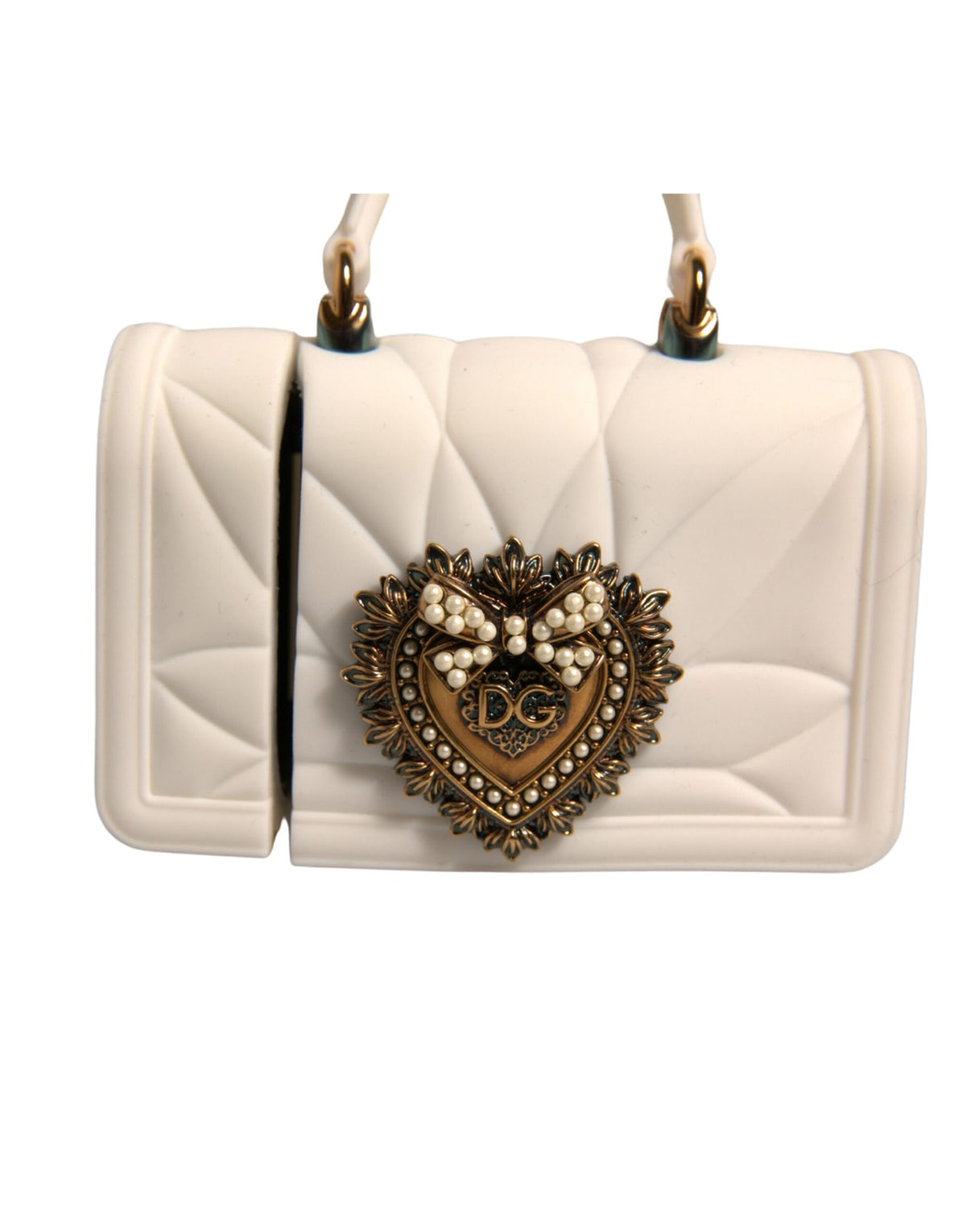 Dolce & Gabbana White Silicone Devotion Heart Cover Airpod Case