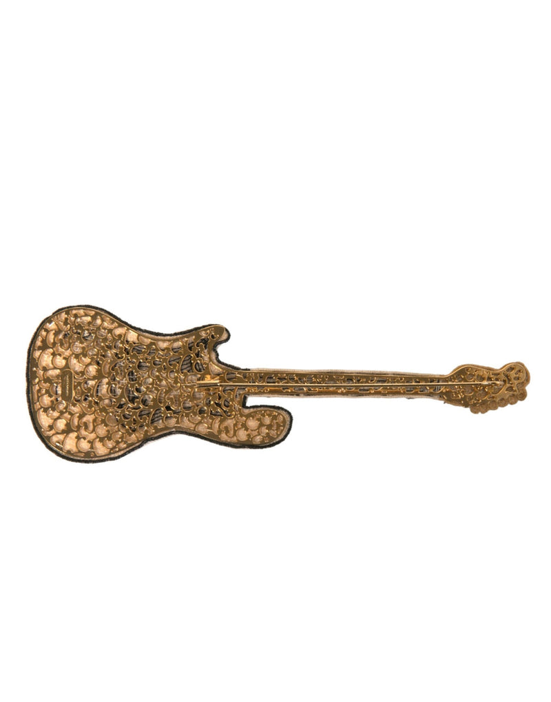 Broche en Or et Laiton Dolce & Gabbana en Forme de Guitare