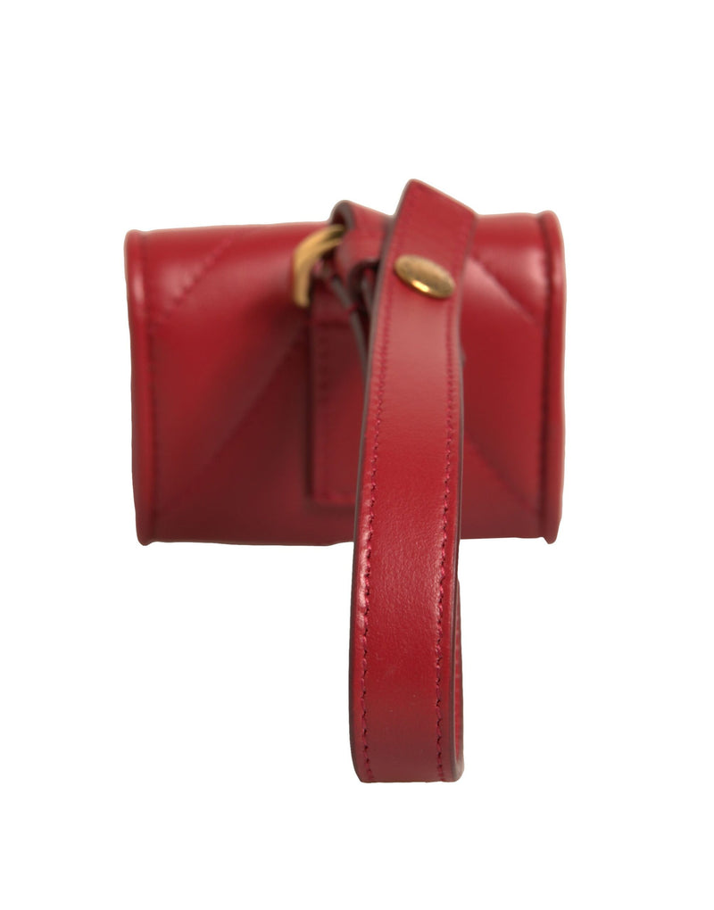 Dolce & Gabbana Red Leather Devotion Heart Strap Airpod Case