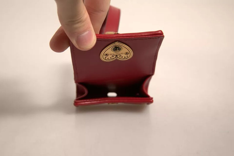 Dolce & Gabbana Red Leather Devotion Heart Strap Airpod Case