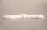 Dolce & Gabbana Écharpe Châle Col Épaules en Fourrure Blanche