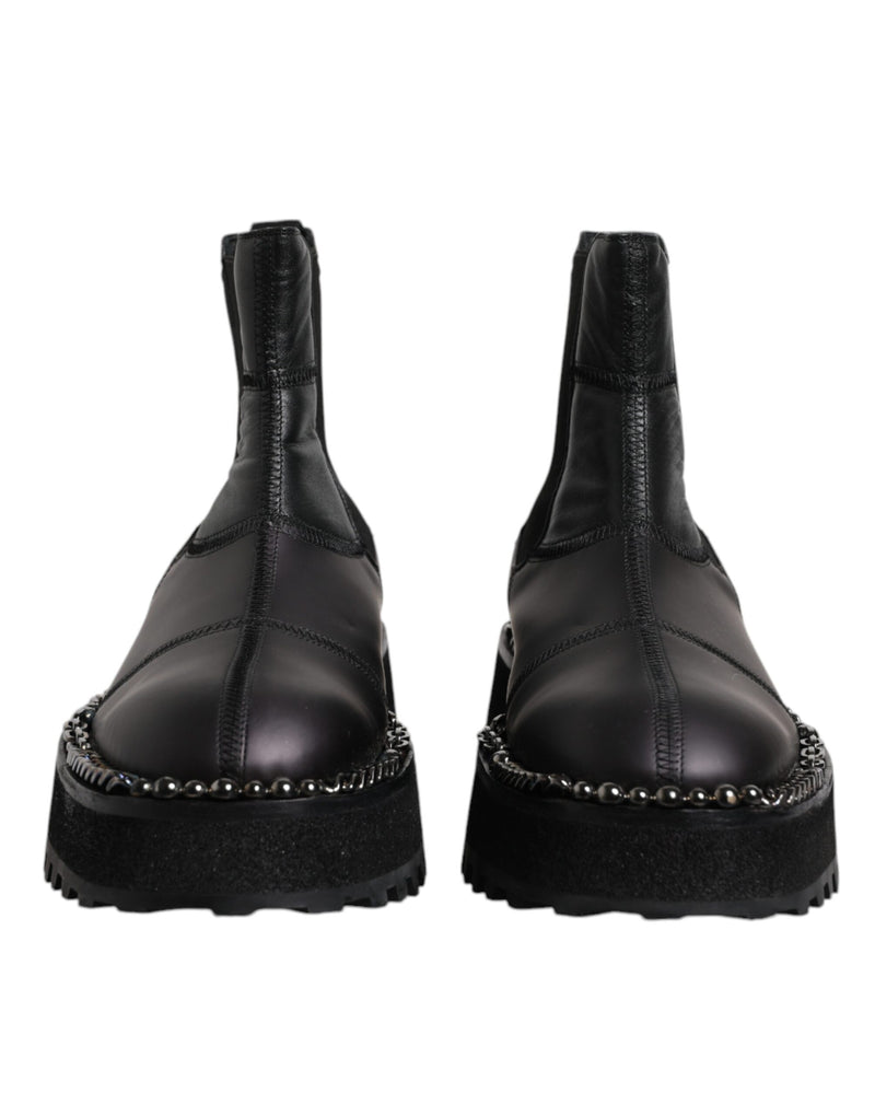 Dolce & Gabbana Black Chelsea Boots - Élégance et Confort
