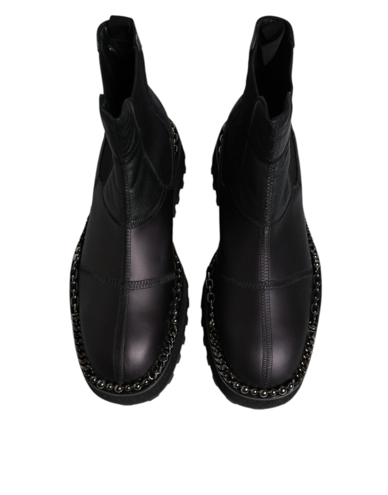 Dolce & Gabbana Black Chelsea Boots - Élégance et Confort