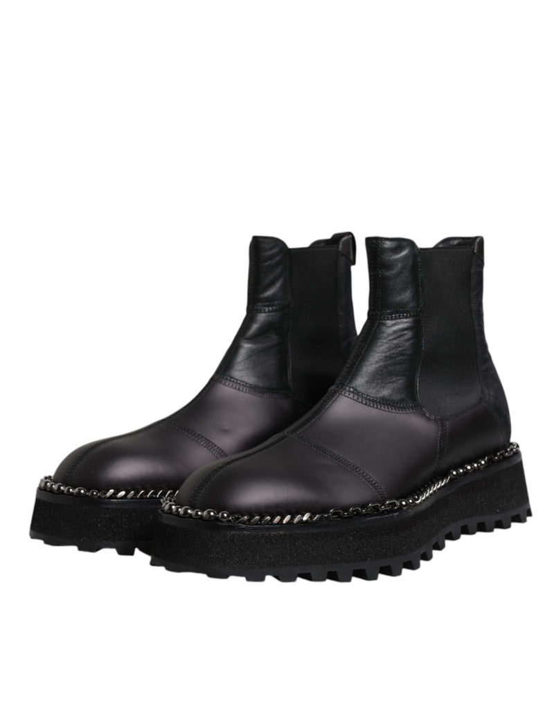 Dolce & Gabbana Black Chelsea Boots - Élégance et Confort