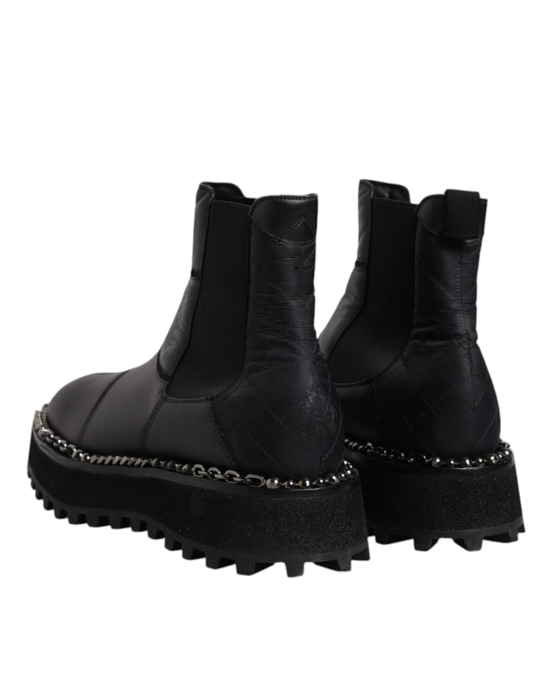 Dolce & Gabbana Black Chelsea Boots - Élégance et Confort