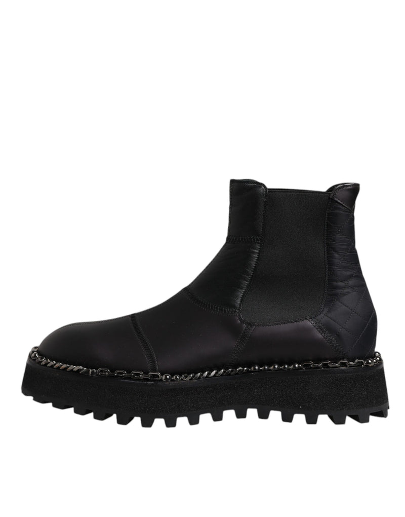 Dolce & Gabbana Black Chelsea Boots - Élégance et Confort