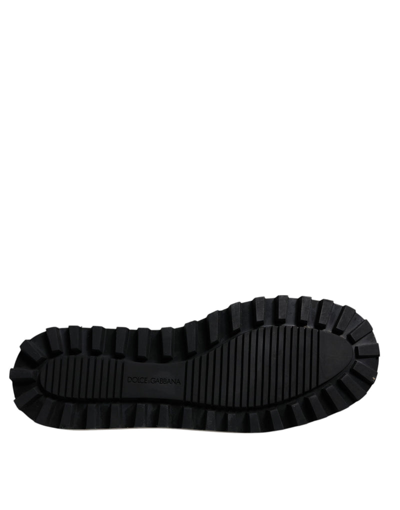 Dolce & Gabbana Sandales Noires en Nylon Matelassé avec Logo