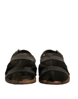 Dolce & Gabbana Green Gazelle Hair Leather Sandals for Men