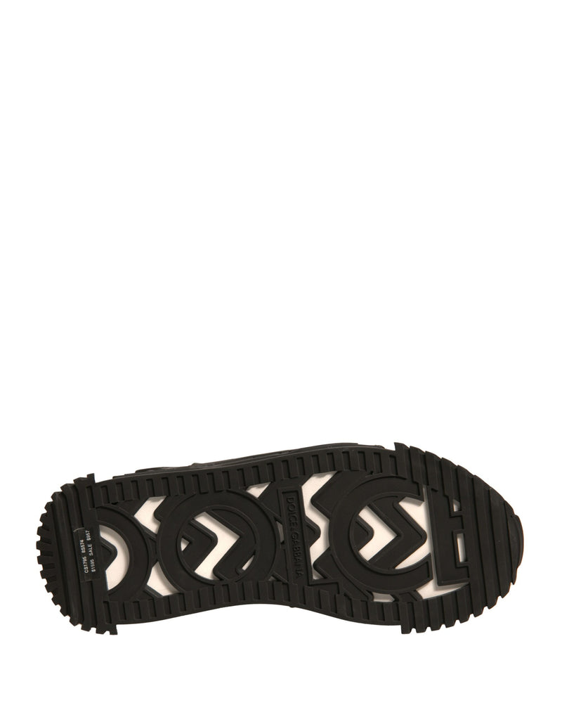 Dolce & Gabbana Black Leather Studded Slides Sandals