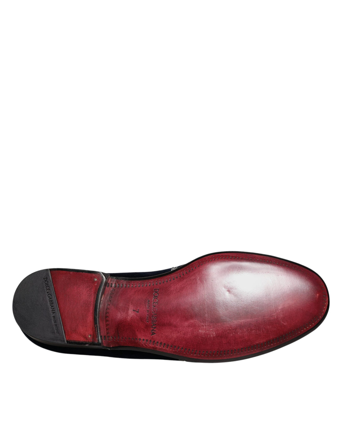 Dolce & Gabbana Black Velvet Floral Gun Loafers