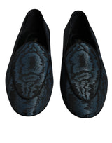 Dolce & Gabbana Blue Black Loafers for Men - Elegant Dress Shoes