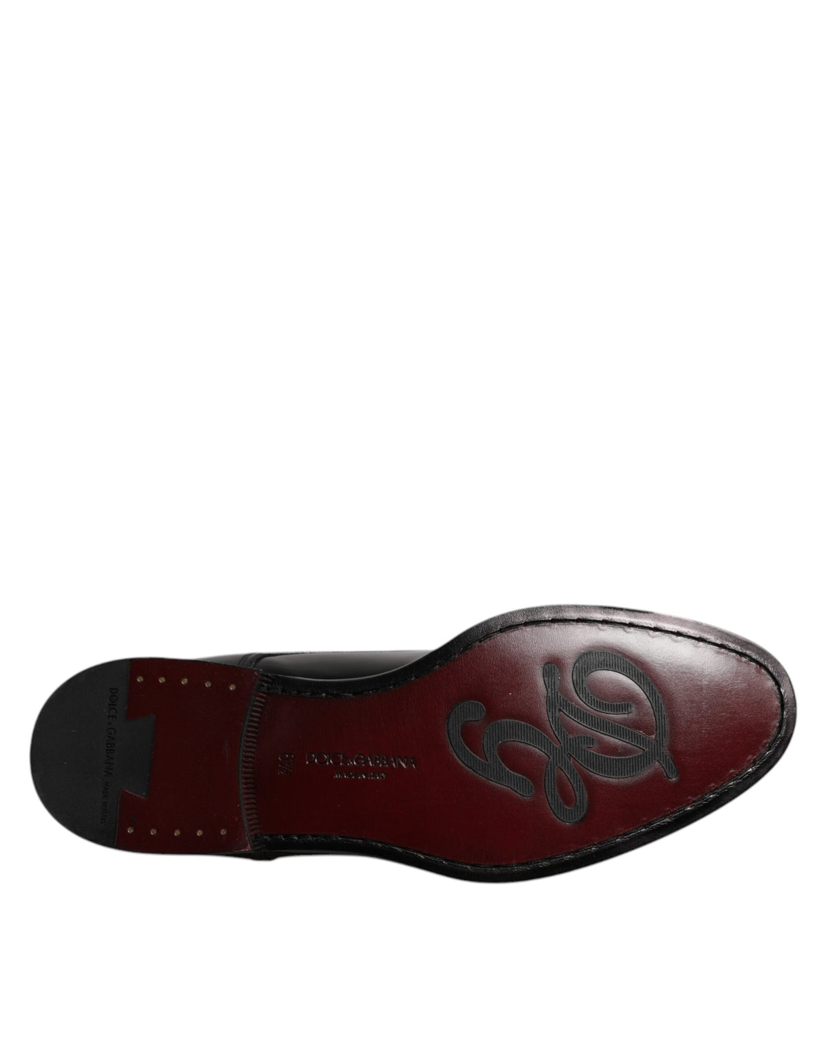 Dolce & Gabbana Black Calfskin Leather Derby Lace Up Shoes