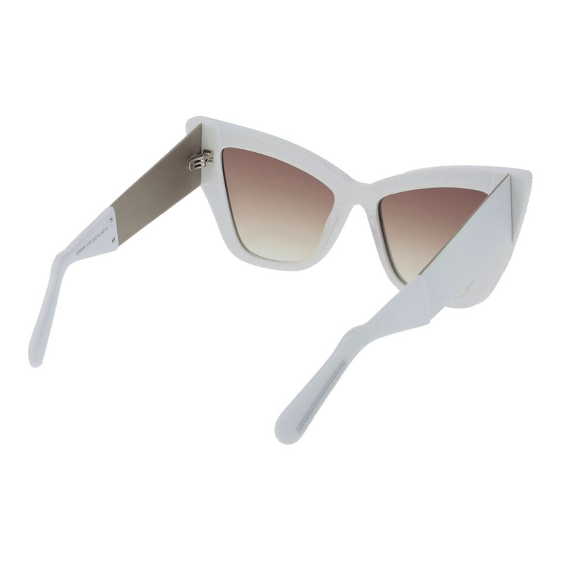 GCDS White Cat Eye Sunglasses for Women - Stylish & Protective